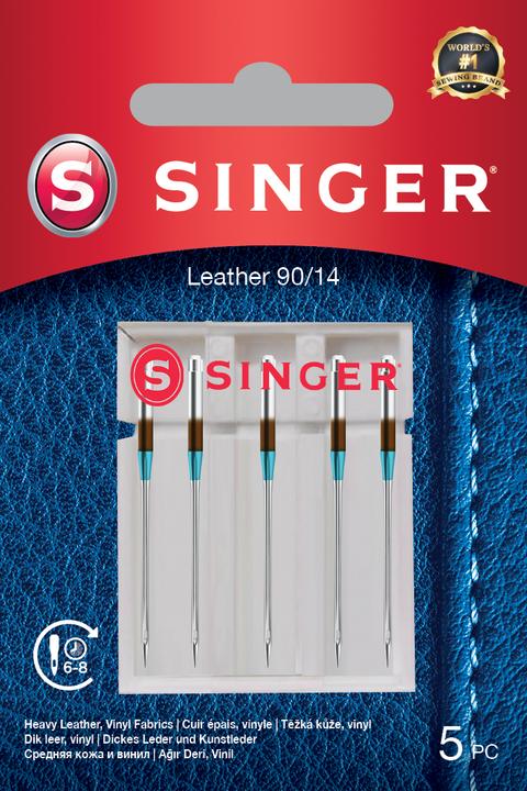 Image du produit Singer Aiguille pour machine à coudre en cuir, 90/14, paquet de 5