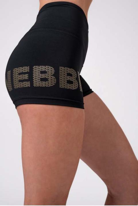 Actual product image Nebbia Gold Print Shorts 828 Black (S)