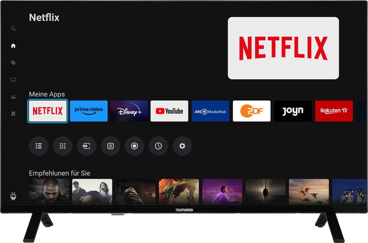 Image du produit Telefunken XF43TO750S (108 cm (43 pouces), noir, FullHD, triple tuner, SmartTV, système d'exploitation TiVo) (43", LED, Full HD, 2024)