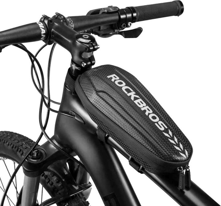 Produktbild Rockbros B62-1 Fahrradtasche für Lenker oder Rahmen 3 l - Schwarz (3 l, Rahmentasche, Lenkertasche)