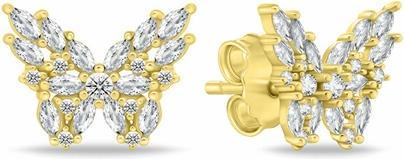 Produktbild Brilio Silver - Dazzling silver Butterfly earrings with zircons EA1057W