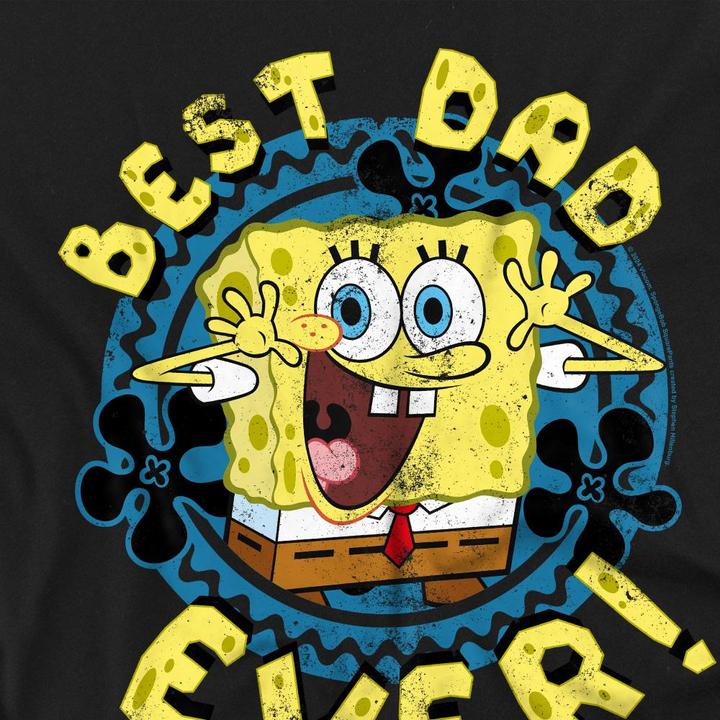 Actual product image Spongebob Squarepants Mens Best Dad Ever Fathers Day T-Shirt (XL)
