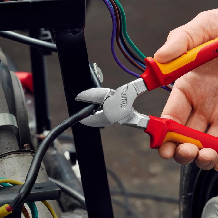 Image du produit Knipex Pince coupante de côté à forte démultiplication (200 mm)