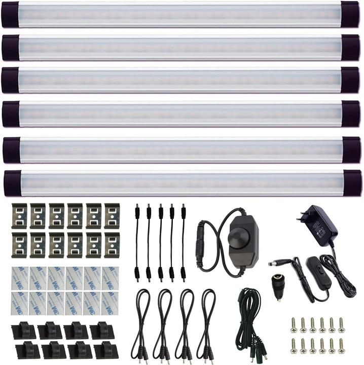 Actual product image Aiboo 6er-Set LED-Unterbauleuchte mit Schalter (1800 lm)