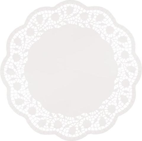 Produktbild Papstar Tortenspitze, rund, Durchmesser: 300 mm, weiss geprägtes Spitzenpapier, 40 g/qm