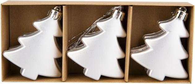 Actual product image MICA Living Tree ornament - tree - unbreakable - silver - approx. 6 cm - 6 pieces (6 -part)