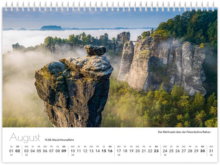 Actual product image Kalender Schsische Schweiz kompakt 2026 (21 x 15 cm, German)