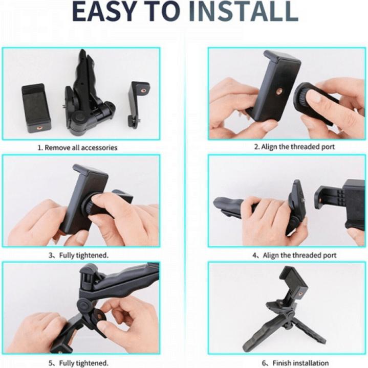 Image du produit PhoneLook Trépied pour smartphone extensible avec perche à selfie et rotation à 360 degrés