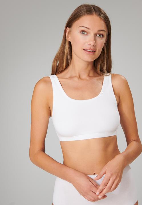 Produktbild Schiesser Damen Bustier ohne Cup Bra BH 95/5 Organic Cotton nachhaltig | 2 Stück (46, 2er Pack)