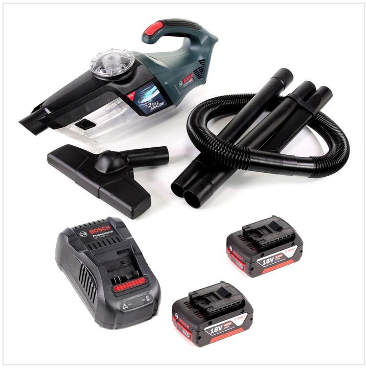 Image du produit Bosch Professional Bosch GAS 18V-1 Professional Li-Ion Aspirateur à Main sans fil + 2x Batteries GBA 4,0 Ah + Chargeur