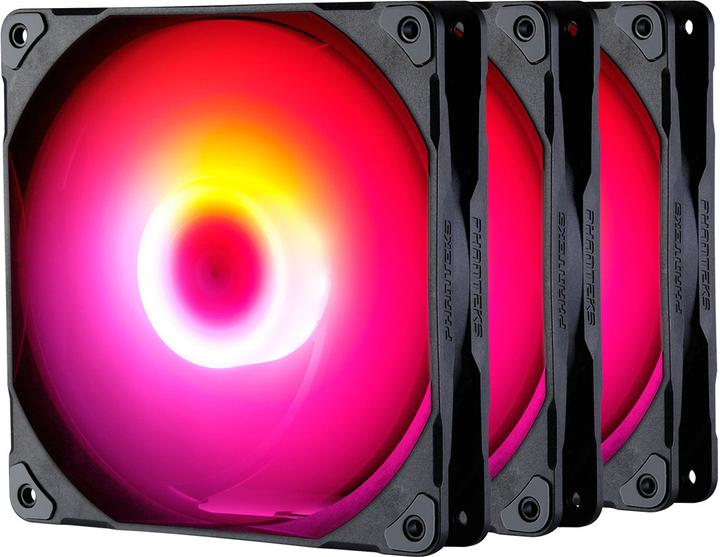 Immagine prodotto Phanteks Ventola M25 PWM D-RGB, confezione da 3 - 140 mm, nera (140 mm, 3 x)