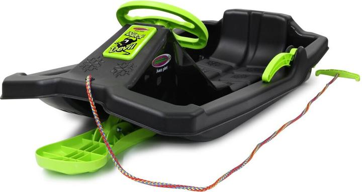 Produktbild Jamara Snow Play Bob Black Devil 84cm schwarz mit Lenkrad und Bremse
