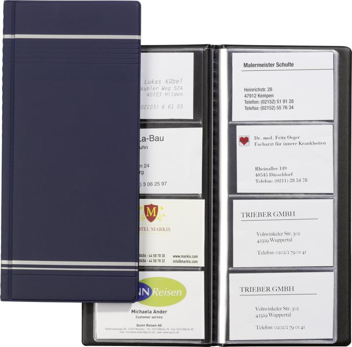 Produktbild Durable Visitenkartenbuch Visifix für 96 Visitenkarten, Blau (90 x 57 mm)