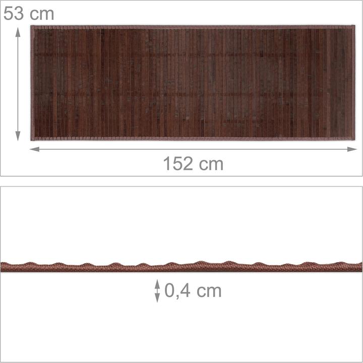 Image du produit Relaxdays Tapis en bambou (53 x 152 x 0.4 cm)