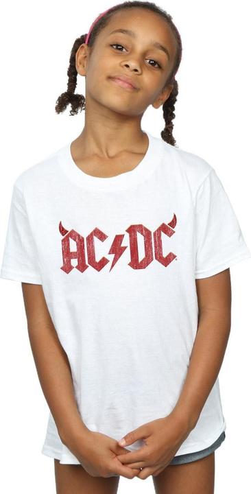 Produktbild AC/DC Mädchen Horns Logo TShirt aus Baumwolle (128)
