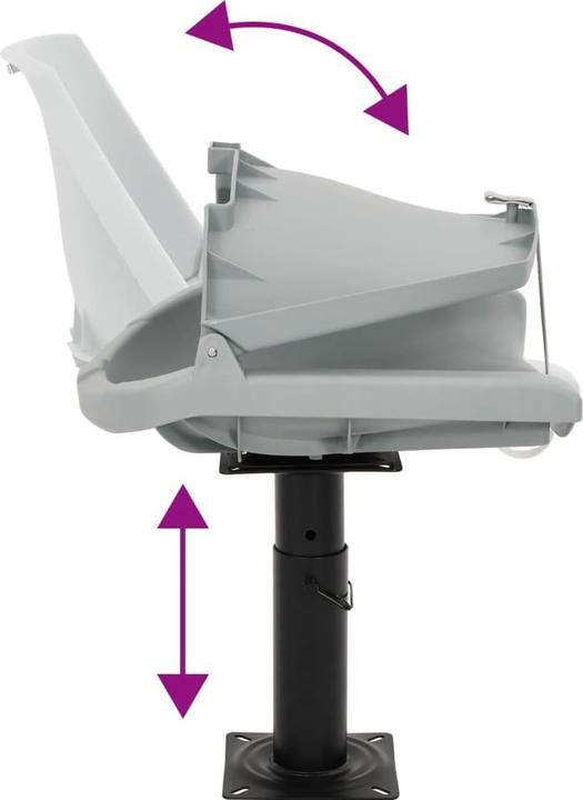 Image du produit VidaXL Siège de bateau avec estrade Siège de bateau Siège de pilotage pivotant à 360° 2pcs.