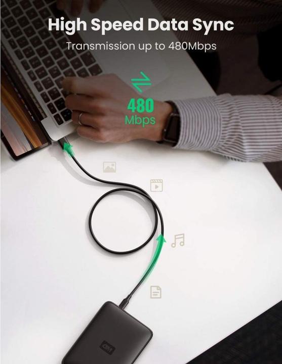 Produktbild Ugreen USB A – USB Mini-B (3 m, USB 2.0)