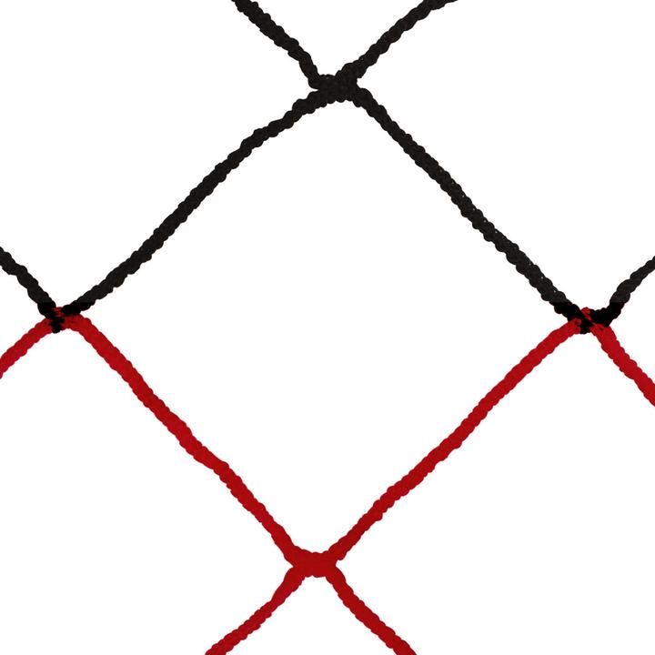 Sporti Paar bicolor 4mm geflochtene Fussballnetze für 11er Mannschaften einfache Maschen 120 Bienenwabe