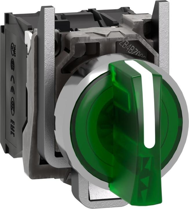 Actual product image Schneider Electric Ill Selector switch 3P Green 1NO/1NC 23V