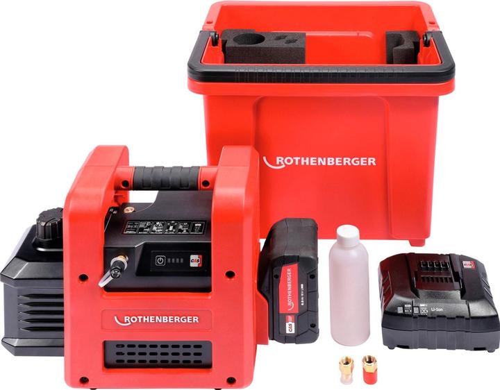 Productafbeelding Rothenberger 2-traps batterij-aangedreven vacuümpomp ROAIRVAC R32 5.0 incl. batterij + lader