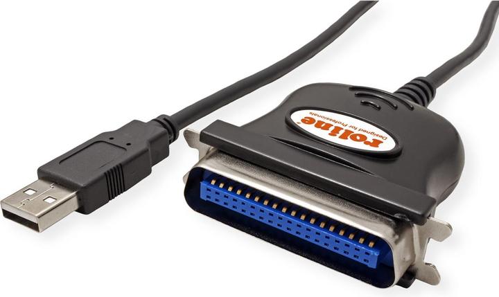 Actual product image Roline USB Converter Cable USB to IEEE 1284 (1.80 m, Parallel (printer))