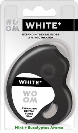 Woom Brand White+ expanding dental floss refreshing breath 30m