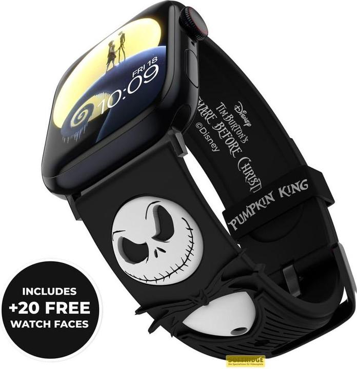 Actual product image Moby Fox Nightmare Before Christmas bracelet pour smartwatch Sculpted Jack