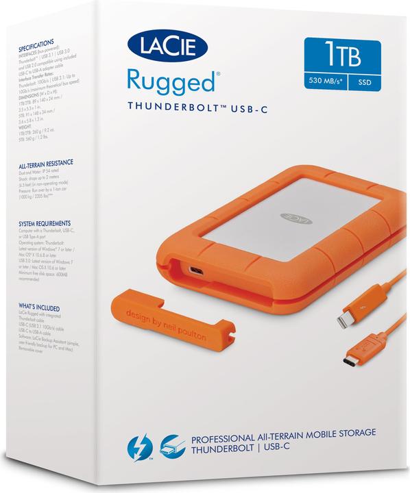 Immagine prodotto LaCie Thunderbolt robusto (1000 GB)