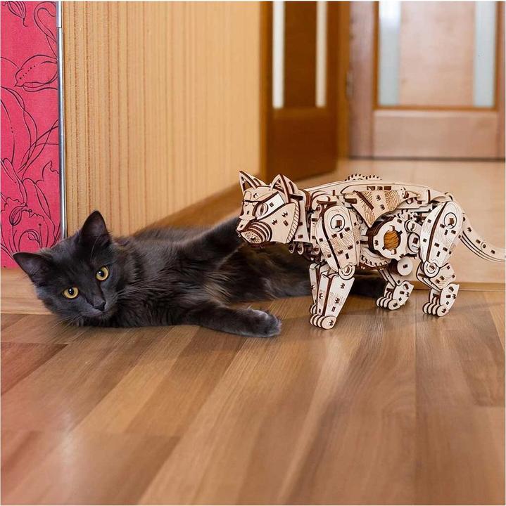 Image du produit Eco Wood Art Kit de maquette 3D en bois - Chat brun