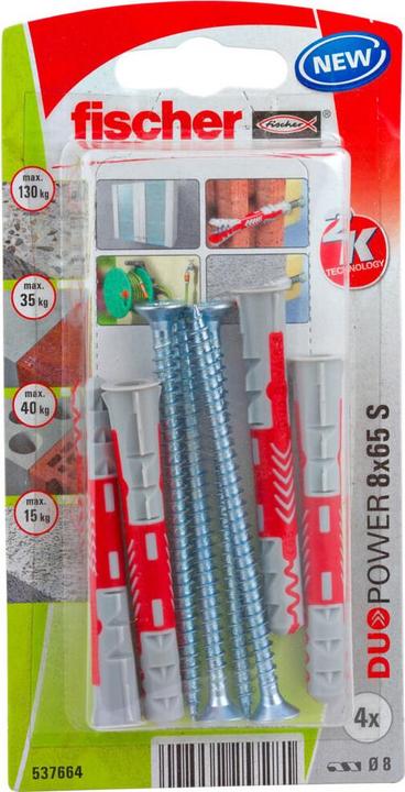 Fischer DuoPower 8x65 S K (2 pcs.)