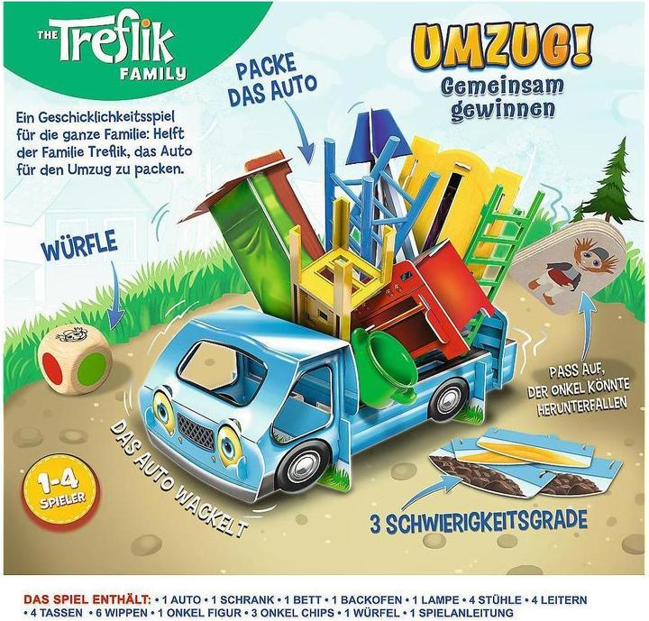 Image du produit Trefl Le déménagement est un jeu d'adresse hilarant pour toute la famille. Choisissez la bonne devise (Allemand)