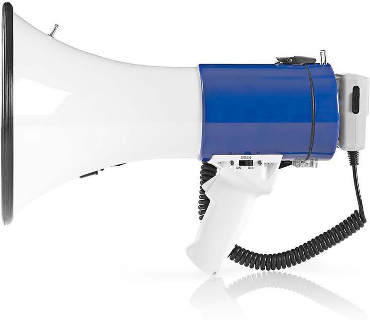Image du produit Nedis Mégaphone | Portée maximale : 1500 m | Réglage du volume maximal : 135 dB | Microphone amovible (Porte-voix)