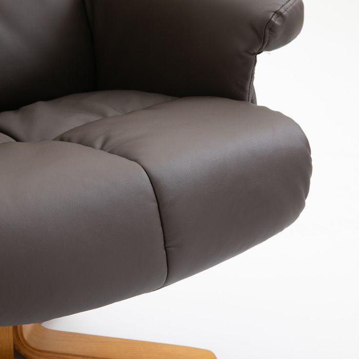 Image du produit Swisshandel24 Fauteuil de relaxation Fauteuil de télévision avec pouf Fauteuil de massage incliné à 145° avec 10