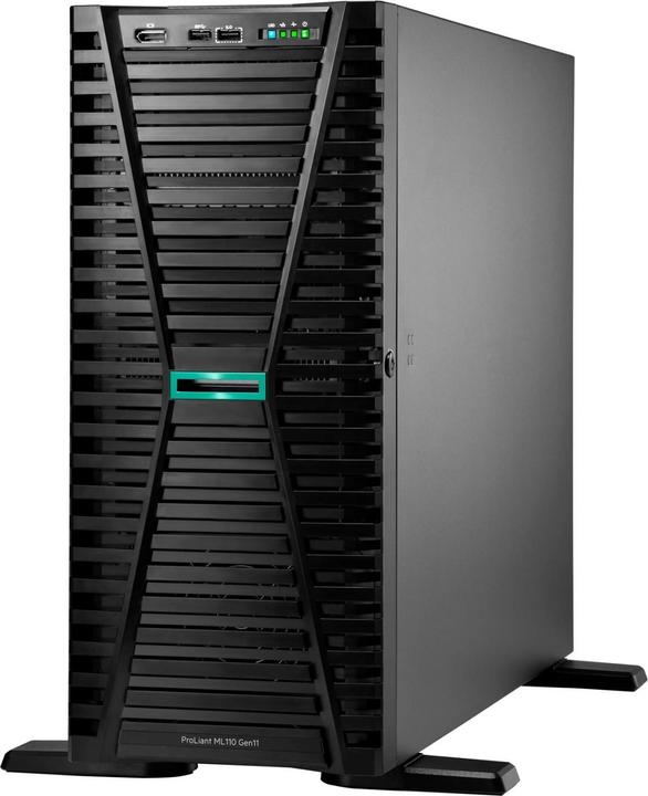 Actual product image HPE E ProLiant ML110 Gen11, 8U 8 Core, RDIMM 1R 4800 MT/s, 4xLFF, 1xPS, onb (Intel Xeon Bronze 3408U, 16 GB, Tower Server)