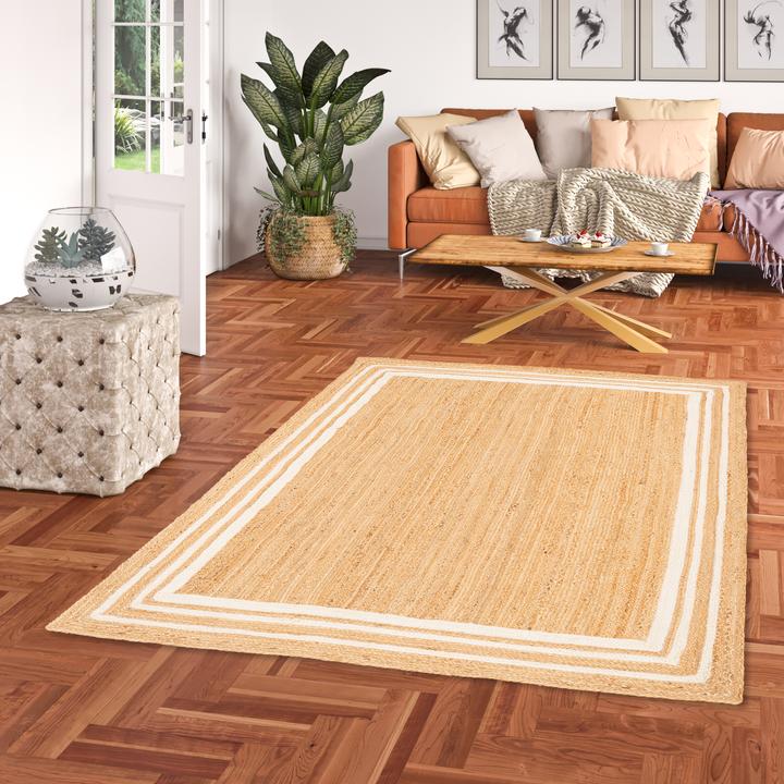 Produktbild Pergamon Naturfaser Teppich Jute Salsa Bordüre (80 x 150 cm)