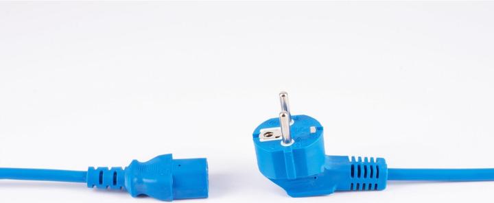 Immagine prodotto Shiverpeaks Cavo di alimentazione con contatto di protezione BASIC-S, 3,0 m, blu (3 m, CEE 7/7, C13)