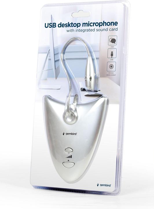 Immagine prodotto Gembird Microfono da tavolo USB 2.0 con scheda audio integrata