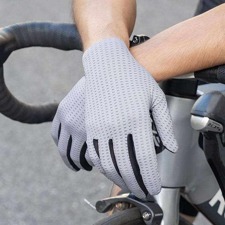 Image du produit Rockbros Breathable Full Finger Cycling Gloves, Size: L - Gray (L)