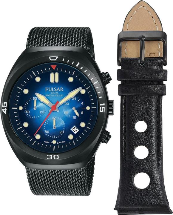 Produktbild Pulsar Lorus PT3951X2 Chronograph mit Sekundenarmband 42mm 10 ATM (Chronograph, 42 mm)