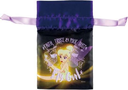 Actual product image Disney Store Club - Tinker Bell bag with drawstring in glittering mirror and satin