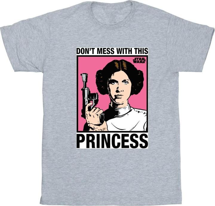 Star Wars A New Hope Leia Don't Mess With Princess Boyfriend Fit TShirt
