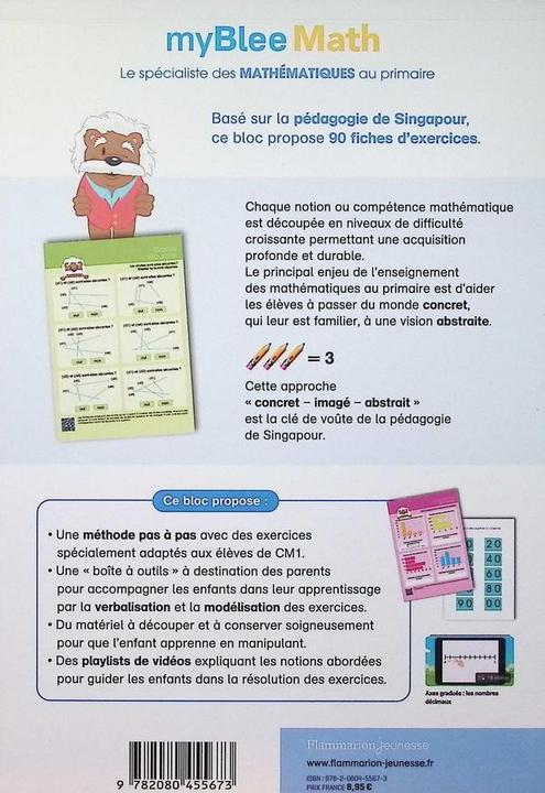 Produktbild Maths, pédagogie de Singapour CM1 : mon bloc d'exercices (Französisch, Grail Laetitia, 2024)