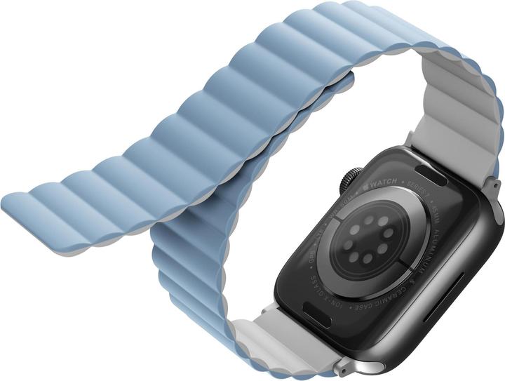 Produktbild Uniq pasek Revix Apple Watch Series 1/2/3/4/5/6/7/8/SE/SE2 38/40/41mm. Reversible Magnetic biały-nie (Silikon, Edelstahl)