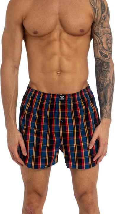 Actual product image Kandor Mens Hexster Checked Woven Boxer Shorts (Pack of 6) (XL)