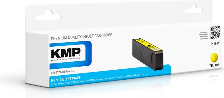 Actual product image KMP Tinte replaces HP913A (F6T79AE) (Y)