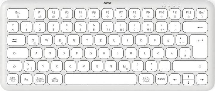 Productafbeelding Hama Multi-apparaat toetsenbord WK-500 draadloos en BT klein WS QWERTZ (NL, Draadloze)