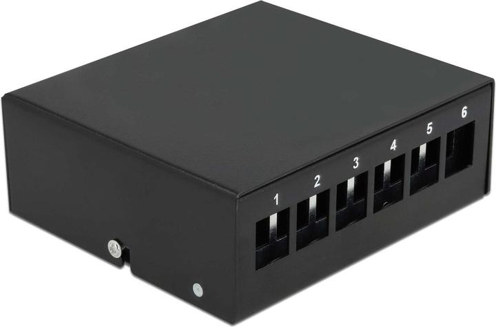 Actual product image Delock Keystone patch panel 6 port black