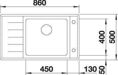 Actual product image Blanco Andano XL 6 S-IF Compact (Top-mounted sink, 86 cm, 50 cm)