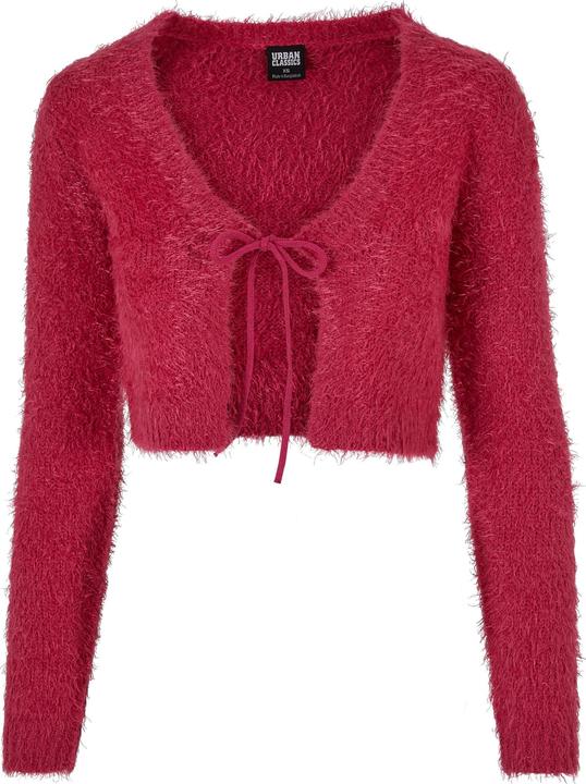 Urban Classics Ladies Tied Cropped Feather Cardigan - 117653