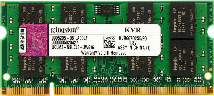Produktbild Kingston ValueRAM (1 x 2GB, 667 MHz, DDR2-RAM, SO-DIMM)